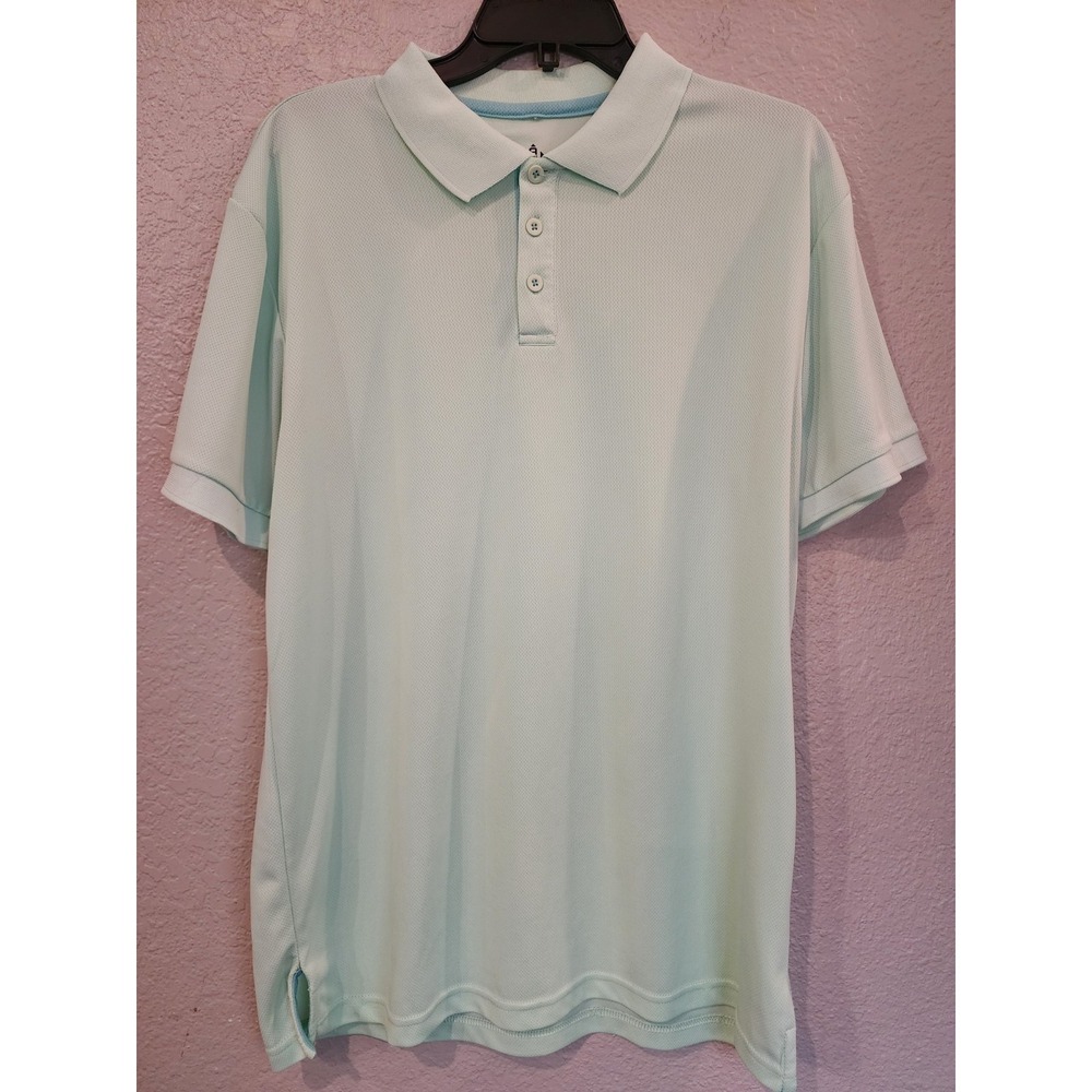Aqua Surf Men's Polo Golf Shirt, Size L, Mint Green, Short Sleeve, Breathable